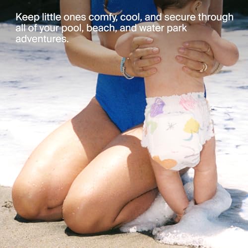 Coterie Baby Swim Diapers, Size Small (14-26 lbs), 2-Pack | Includes 40 total swim diapers (2-Packs x 20), perfect for pool & beach, hypoallergenic, plant-based, no-swell design