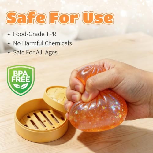 Squeeze Toys 2PCS Mystery Box Dumpling Rising Stress Ball | Sensory Play Soft Desk Stress Relief for Office Home Relaxation