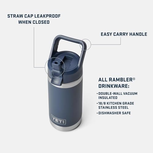YETI Rambler Jr. 12 oz Kids Bottle, with Straw Cap
