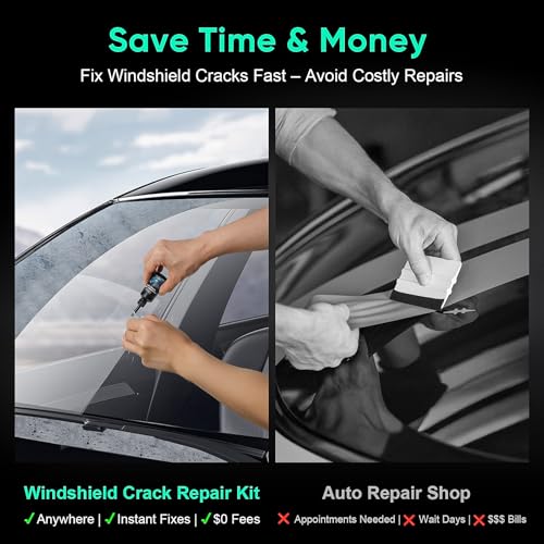 Windshield Chip Repair Kit - 2026 Upgrade Glass Repair Kit | Car Windshield Crack Repair Kit for Fix Windows, Mirrors, Glasses, All Crack Types