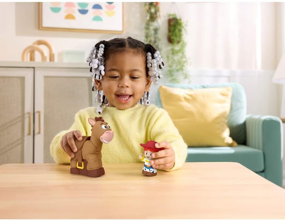 Fisher-Price Little People Toddler Toys Disney Pixar Toy Story Bobbin‰۪ Bullseye Horse & Jessie Figures for Pretend Play Kids Ages 18+ Months