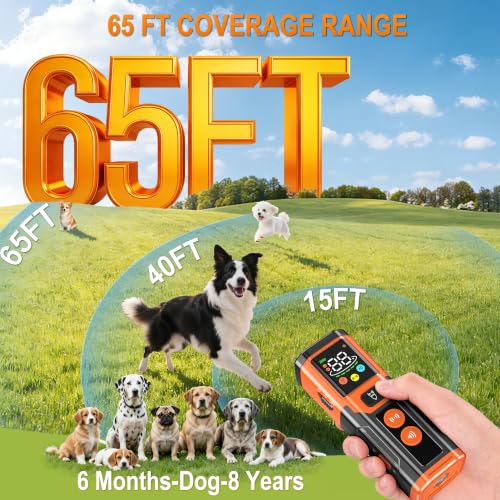 Dog Bark Deterrent Device, 3X Ultrasonic Anti Barking Device for Dogs with 6 Modes & 5 Adjustable, Portable Dog Barking Silencer & Bark Stopper, Dog Whistle to Stop Barking Indoor Outdoor Up to 65 FT