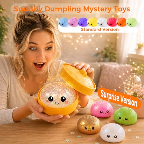 2PCS Squishy Mystery Box, Stress Relief for Desk Decor, Squeeze Toys | Random 2 of 14 Colors, Cute Squishy Toys, Sensory Fidget Toys for Anxiety Relief, Party Favors, Birthday Gifts & Desk Toys