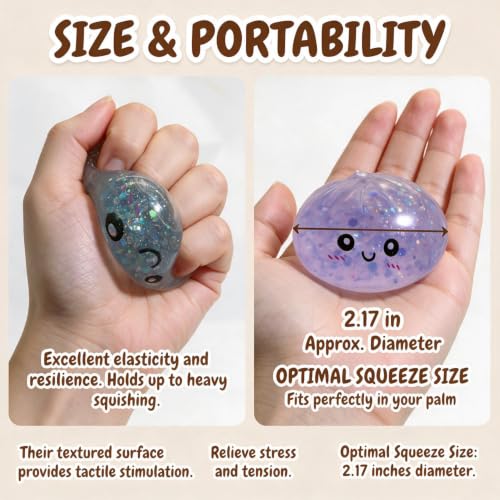4PCS Dumpling Squeeze Toys, Squishy Mystery Box, Relief for Desk Decor,Cute Squishy Toys, Sensory Fidget Toys for Anxiety Relief, Party Favors Birthday Gifts & Desk