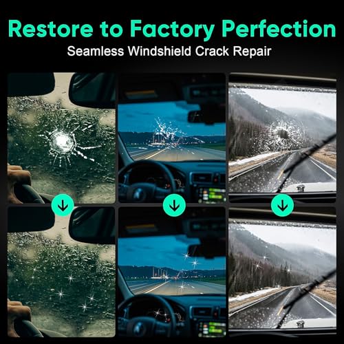 Windshield Chip Repair Kit - 2026 Upgrade Glass Repair Kit | Car Windshield Crack Repair Kit for Fix Windows, Mirrors, Glasses, All Crack Types