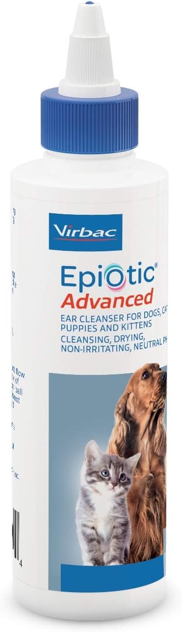 Virbac EPIOTICå¨ Advanced Ear Cleanser | Powerful and Gentle Cleanser For Dogs and Cats of all ages, 4 oz
