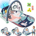 Joryuek Baby Play Mat, Tummy Time Mat with Piano Music and Lights, Baby Activity Play Gym with Sensory Development Toys, Boy and Girl Gifts for Newborn Infant Aged 0 to 3 6 9 12 Months (Navy Blue)