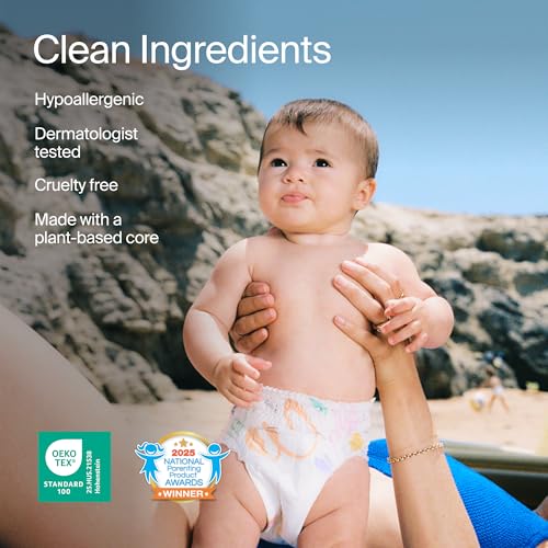 Coterie Baby Swim Diapers, Size Medium (20-34 lbs), 2-Pack | Includes 36 total swim diapers (2-Packs x 18), perfect for pool & beach, hypoallergenic, plant-based, no-swell design