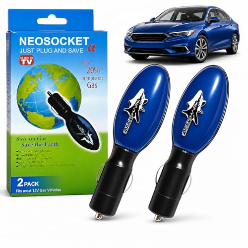 2026 Fuel Sync Gas Saver Device, 2 Pack Plug-in Gas Saver for Cars, Trucks, SUVs & Diesel Vehicles, 12V Automotive Fuel Saving Device, Compact Gas Economizer for City, Highway & Long-Distance Driving