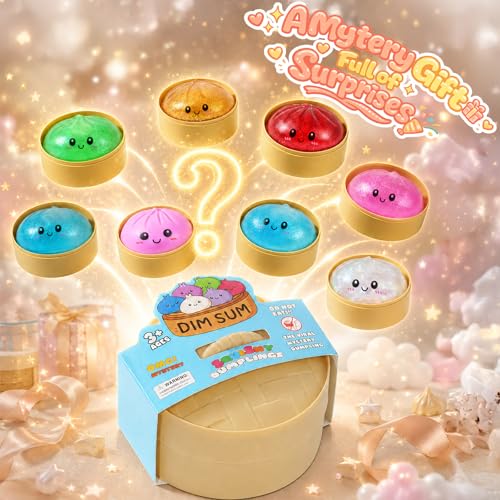 2PCS Squishy Mystery Box, Stress Relief for Desk Decor, Squeeze Toys | Random 2 of 14 Colors, Cute Squishy Toys, Sensory Fidget Toys for Anxiety Relief, Party Favors, Birthday Gifts & Desk Toys