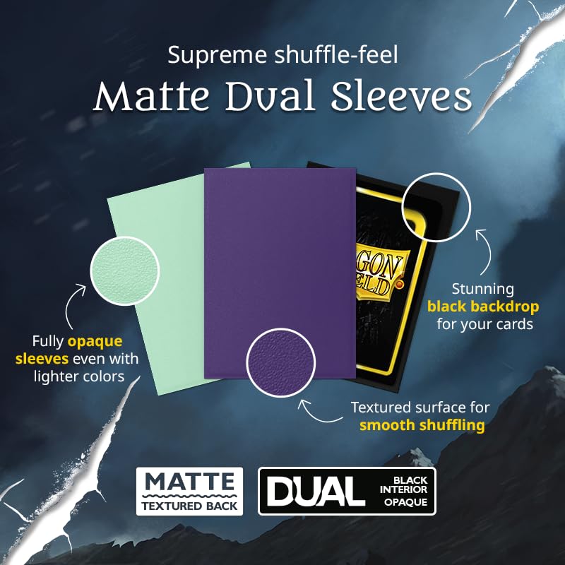 Dragon Shield | Matte Dual Standard Size Card Sleeves | 100ct - Smooth & Tough Premium TCG Sleeves - Compatible with Pokemon, One Piece, and Magic: The Gathering | Power & Copper