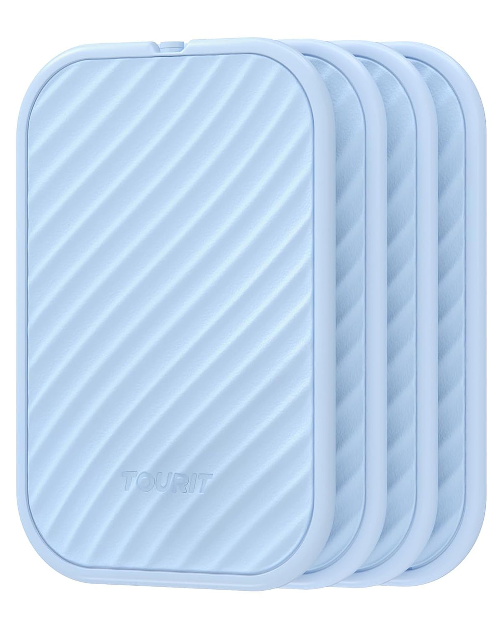 TOURIT 4 Pack Reusable Slim Ice Packs for Lunch Boxes and Coolers | Long Lasting Lunch Box Cooler Ice Packs, BPA-Free Non-Toxic Freezer Packs – for Lunch Bags, Travel, Picnic or Camping