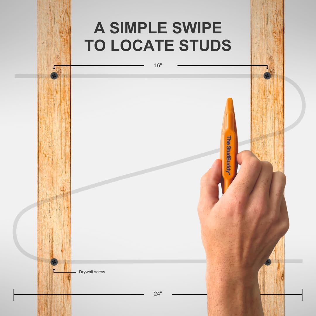 The Original StudBuddyå¨ Magnetic Stud Finder - Made in the USA - Easy to Use Stud Finder - No Batteries Required - Powerful Magnet Stud Finder - Stud Finder for Drywall and Wood