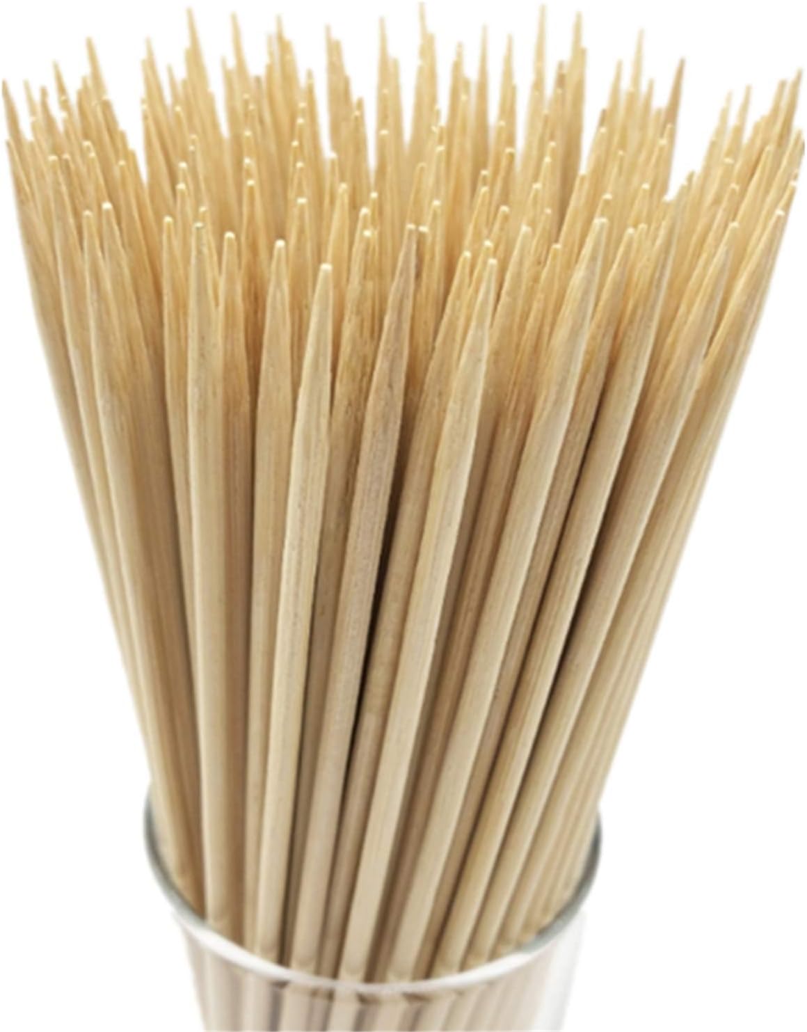 HOPELF 6" Natural Bamboo Skewers for BBQ•?ÎAppetiser•?ÎFruit•?ÎCocktail•?ÎKabob•?ÎChocolate Fountain•?ÎGrilling•?ÎBarbecue•?ÎKitchen•?ÎCrafting and Party. ë?=4mm, More Size Choices 8"/10"/12"/14"/16"/30"(100 PCS)