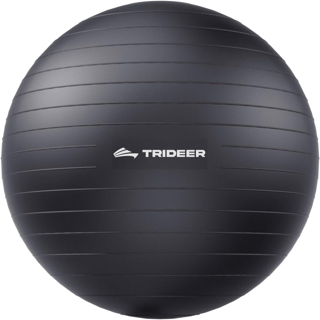 Trideer Exercise Ball for Yoga, Pilates & Fitness ‰ÛÒ Stability Ball Equipment for Home Gym & Office Chair, Core & Balance Training Accessories, Physical Therapy Equipment, Quick Pump Included, 5 Sizes