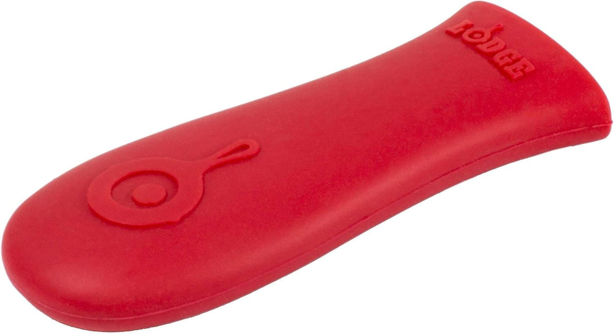 Lodge Silicone Hot Handle Holder - Dishwasher Safe Hot Handle Holder Designed for Lodge Cast Iron Skillets 9 Inches+ w/Keyhole Handle - Reusable Heat Protection Up to 500å¡ - Red