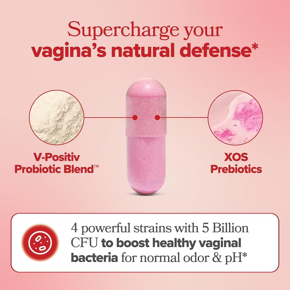 O Positiv URO Vaginal Probiotics for Women pH Balance with Prebiotics & Lactobacillus ‰ÛÒ Vaginal Health Supplement ‰ÛÒ Promote Healthy Vaginal Odor & Flora, 60 Count (Pack of 1), 1 Month Supply