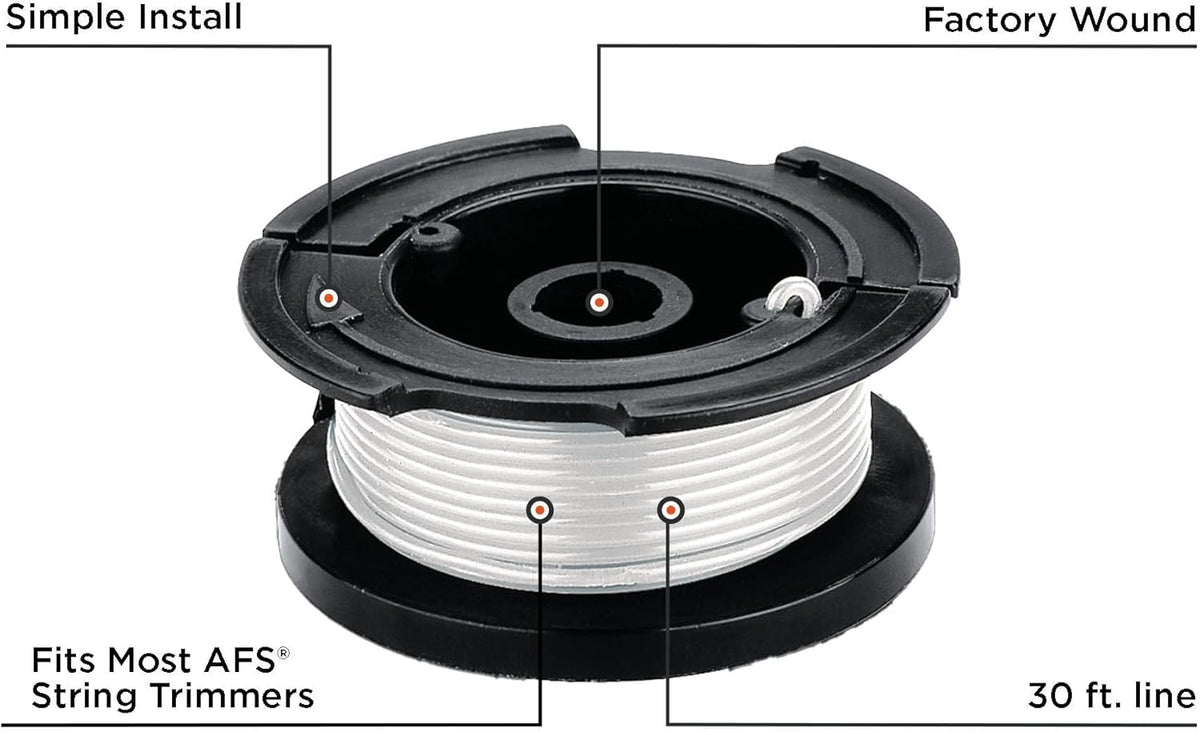 BLACK+DECKER Weed Eater String, Trimmer Line, 3-Pack, 30-Feet of Replacement Spool, 0.065-Inch Diameter (AF1003ZP)