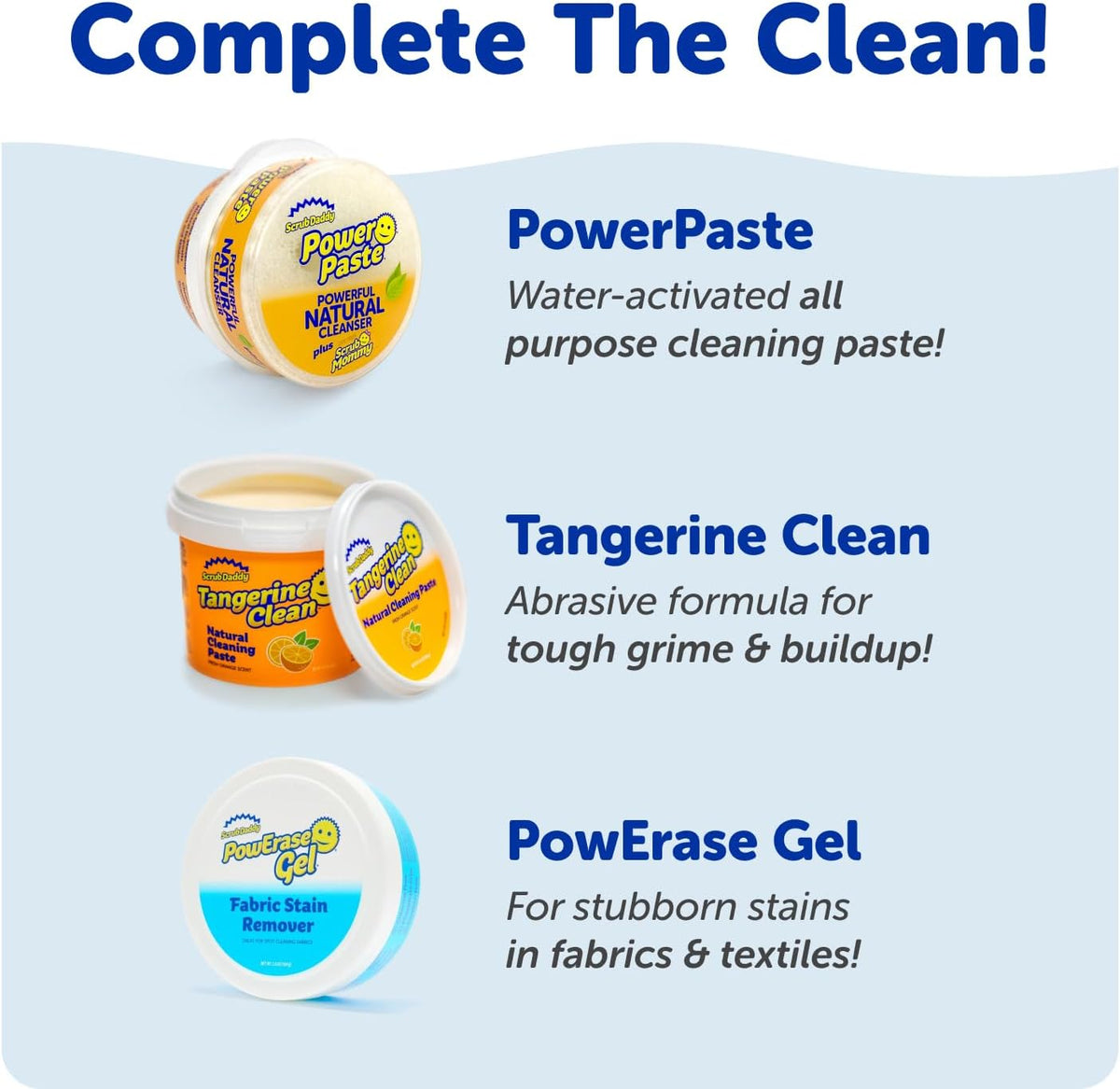 Scrub Daddy Scrub Mommy Sponges - Dish Scrubber + Non-Scratch Cleaning Sponges Kitchen, Bathroom + Multi-Surface Safe - Dual-Sided Dish Sponges for Scrubbing - Online Exclusive (3 Count)