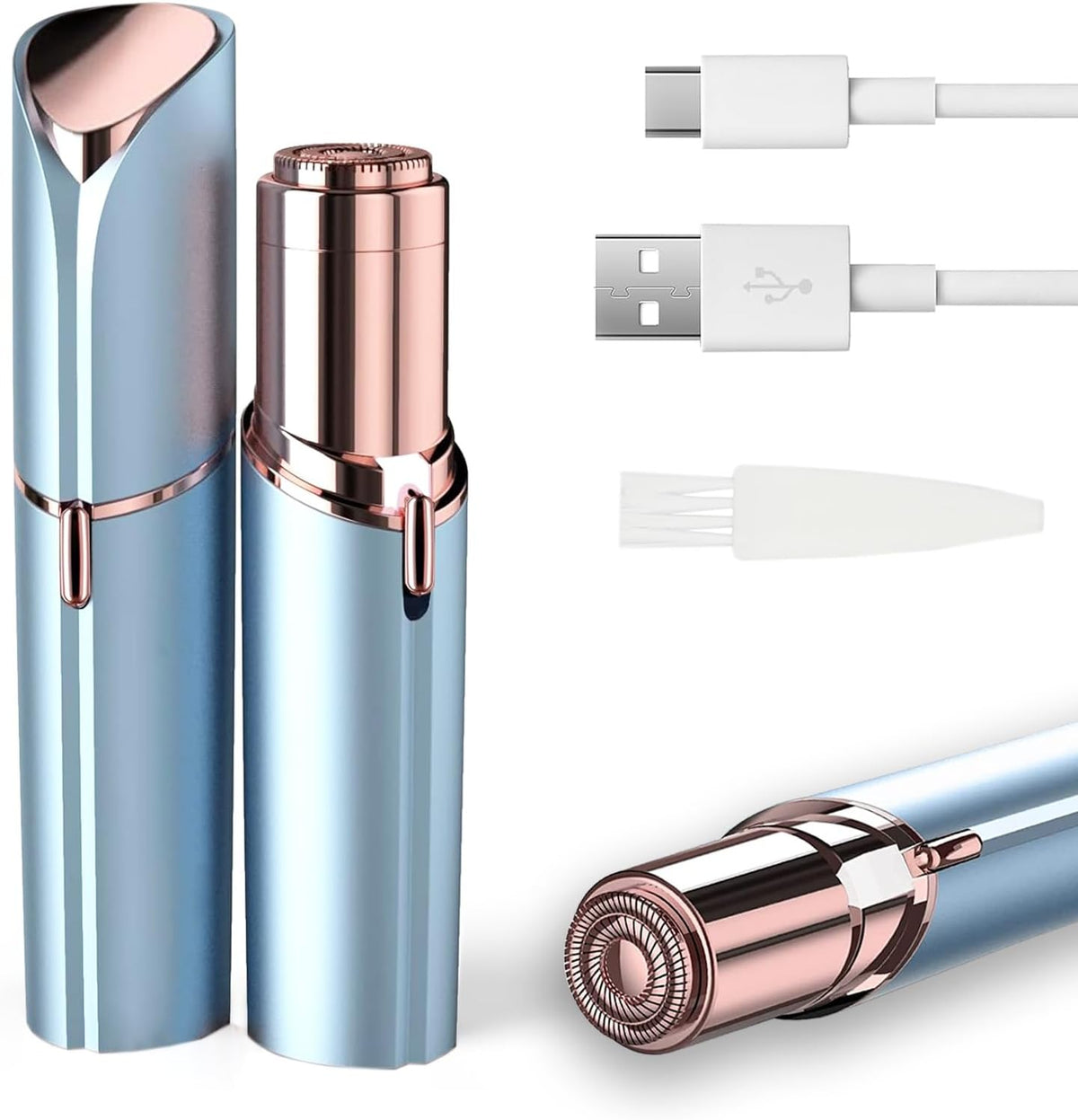 innobeaut Facial Hair Removal for Women, Electric Painless Facial Hair Remover for Face, Lip, Chin with USB Rechargeable, Blue(Device Only)