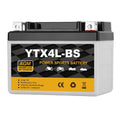 YTX4L-BS Motorcycle Battery 12V 3Ah, 70 CCA Sealed AGM Rechargeable Maintenance Free Battery, Replacement for ATV, 50cc Scooter, Dirt Bike
