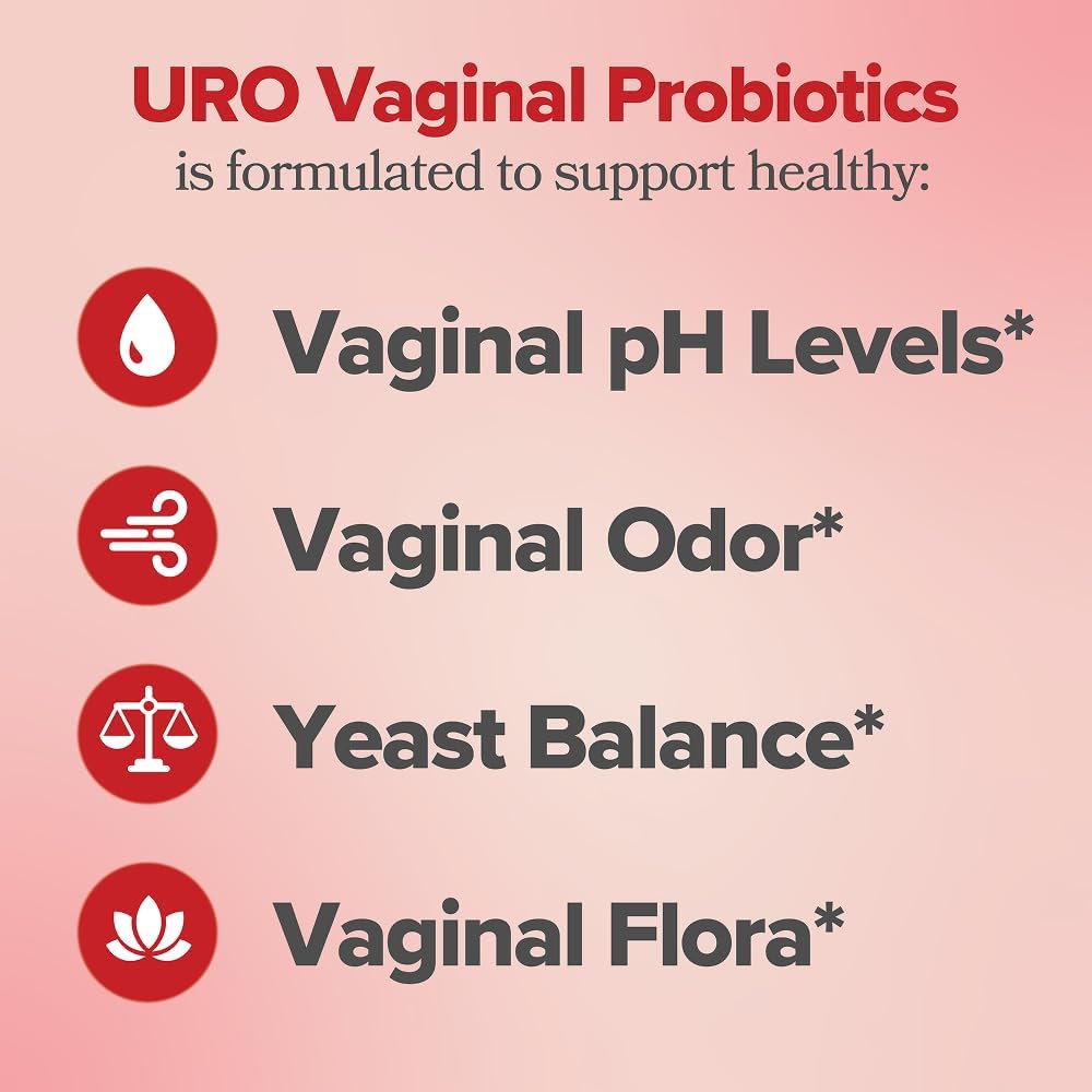 O Positiv URO Vaginal Probiotics for Women pH Balance with Prebiotics & Lactobacillus ‰ÛÒ Vaginal Health Supplement ‰ÛÒ Promote Healthy Vaginal Odor & Flora, 60 Count (Pack of 1), 1 Month Supply