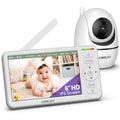 ANMEATE 6" Video Baby Monitor with Camera and Audio No WiFi | 48Hr Battery Life, Remote Pan Tilt Zoom, Thermal Sensor, Two-Way Audio, White Noise, 1000ft Long Range Secure Infant Monitor