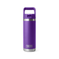 YETI Rambler 18 oz Bottle, Vacuum Insulated, Stainless Steel with Color Matching Straw Cap, Pace Purple