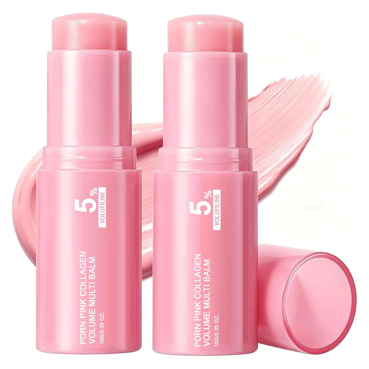 Vult PDRN Pink Collagen Volume Multi Balm, Volufiline Stick 2PCS | Hydrating Multi Wand, Smooth Fine Lines & Wrinkles, Nourishing Collagen Stick for Face, Eye & Lip Care