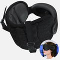SARISUN Travel Pillows for Airplanes, Airplane Pillow for Long Flight, Airplane Head Strap with Eye Mask for Sleep, Travel Neck Pillow for Car Road Trip, 360å¡ Support Headrest, Stop Bobblehead, Black