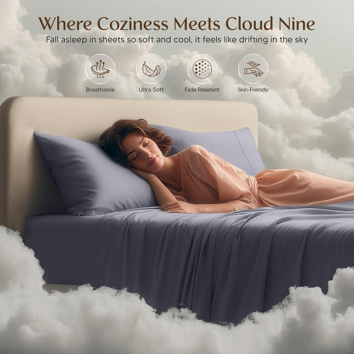 Utopia Bedding Queen Size Sheet Set ‰ÛÒ 4 Piece Bed Sheets, Soft and Breathable Microfiber, Includes 1 Fitted Sheet, 1 Flat Sheet and 2 Pillowcases ‰ÛÒ Oeko Tex (Grey)