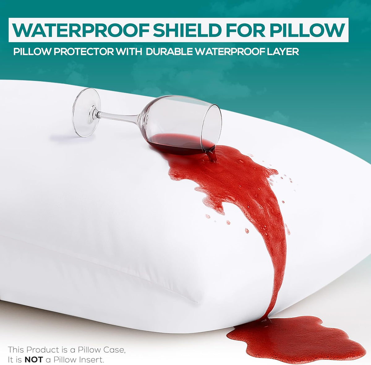 Set of 4 Pillow Protectors with Zipper Standard Size, Bed Bug and Dust Mite Proof Pillow Covers, Ultra Soft Pillow Encasements, Moisture Wicking and Waterproof Pillow Cases by Utopia Bedding (White)