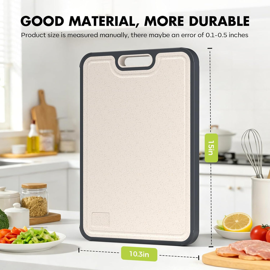 Sumzzz Titanium Cutting Board for Kitchen, Non Toxic 2-in-1 Cutting Board Double Sided Food Grade Pure Titanium, Knife Friendly Easy to Clean Large Size 15‰۝ÌÑ10.3‰۝