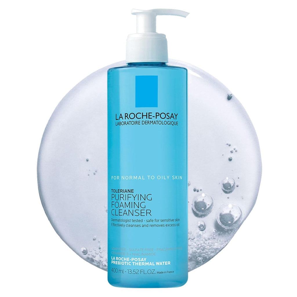 La Roche-Posay Toleriane Purifying Foaming Facial Cleanser, Oil Free Face Wash for Women & Men with Niacinamide + Ceramides, Pore Cleanser Safe For Sensitive Skin, Won‰۪t Dry Out Skin, Soap Free