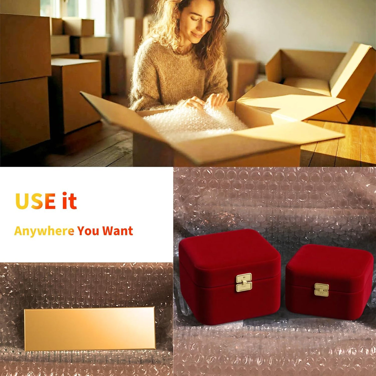 Bubble Cushioning Wrap 2 Pack 12 Inch x 72 ft Bubble Wrap for Packing•?ÎMoving Boxes and Shipping for Your Business•?ÎPerforated Every 12 in.Suitable for Filling Packaging Boxes.