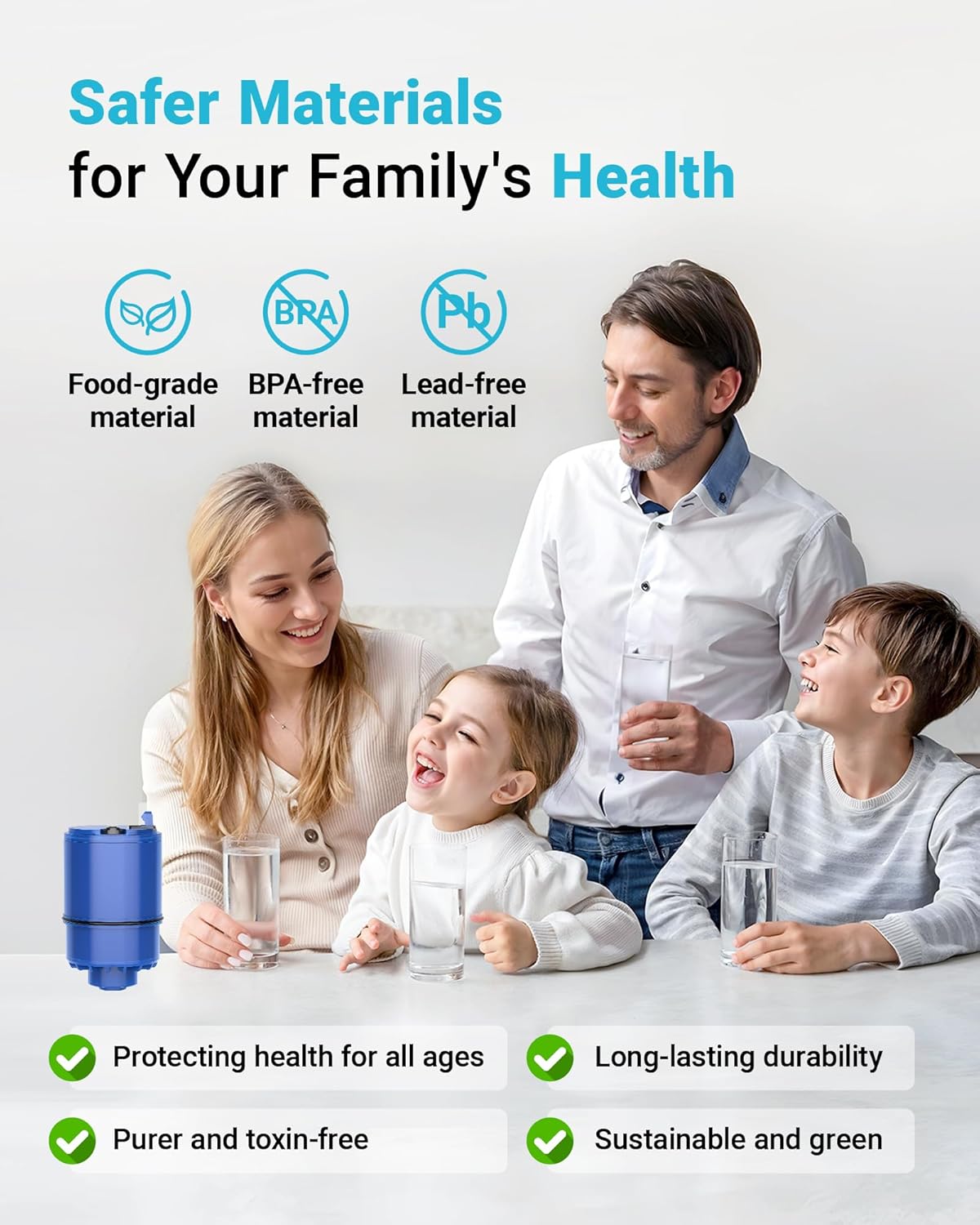AQUA CREST CF08A Faucet Filter, Compatible with All PURå¨ Plus Water Filter, Replacement for PURå¨ Plus RF9999å¨ Faucet Water Filter, NSF 42 Certified, 6-Month, 600-Gallon, 2 Pack, Packaging May Vary