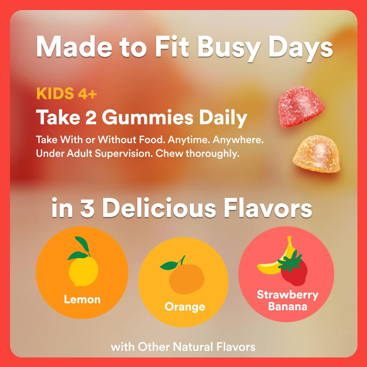 SmartyPants Kids Multivitamin Gummies with Omega 3 DHA/EPA, Vitamins D3, C, B12, B6, A, K, and Zinc, Gluten Free, Clean Label, Three Fruit Flavors, 60 Gummies (30 Day Supply)