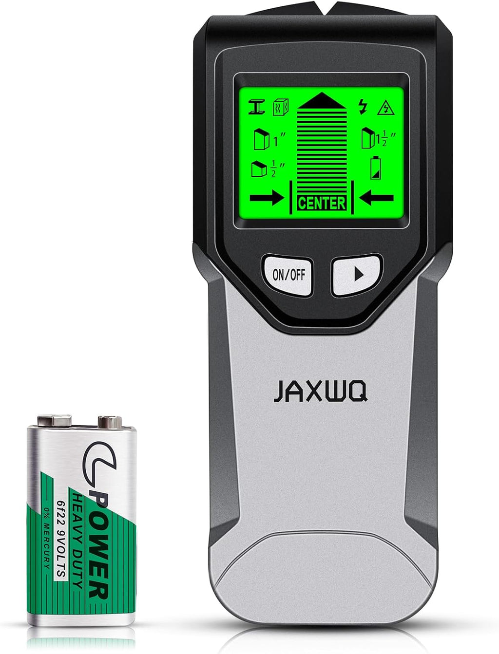 Stud Finder Wall Scanner - 5 in 1 Stud Finder Tool w/Smart Chip and HD LCD Display, Stud Detector Beam Finders for the Center and Edge of Wood AC Wire Metal Studs Joist Pipe (‰Û?Silver Plate)