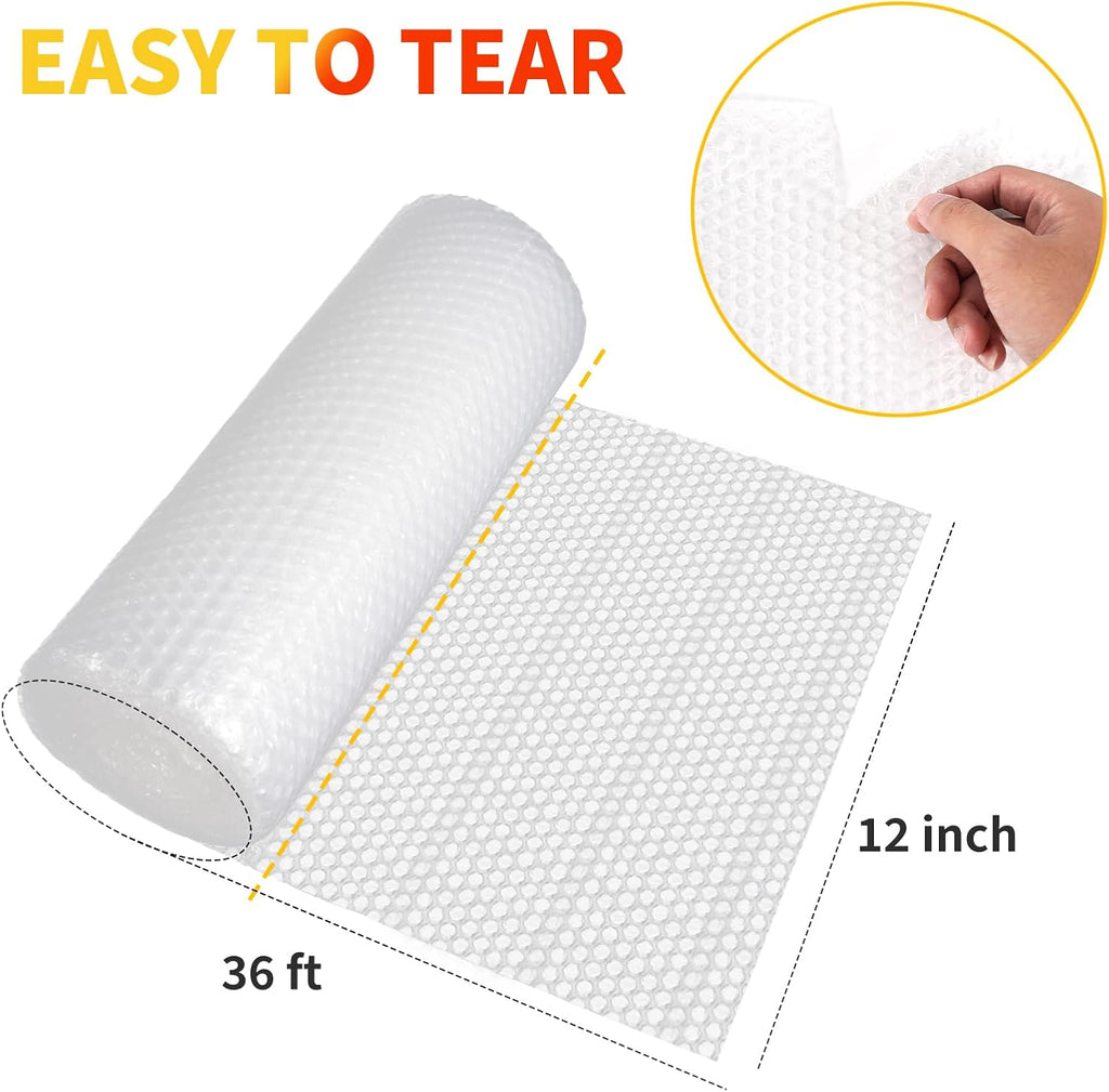 Bubble Cushioning Wrap 2 Pack 12 Inch x 72 ft Bubble Wrap for Packing•?ÎMoving Boxes and Shipping for Your Business•?ÎPerforated Every 12 in.Suitable for Filling Packaging Boxes.
