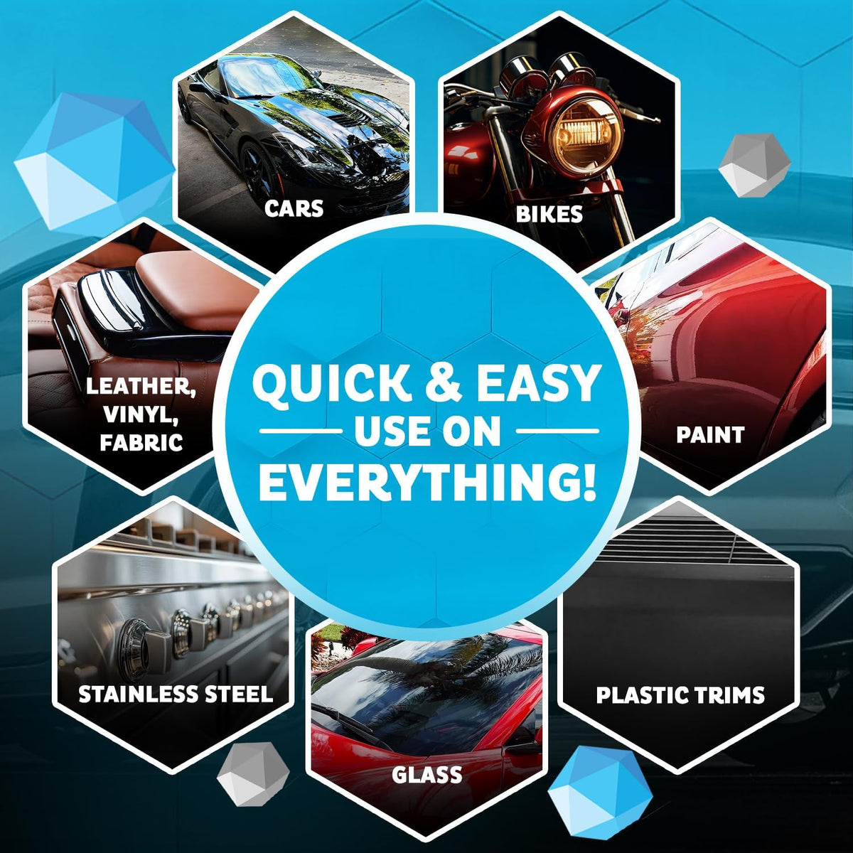 MAXLONE ‰ã¢ Car Spray with Tripheneå¨ Technology, Quick Spray & Wipe All Purpose Waterless Detailer - Clean, Shine, Protect Paint, Glass, Wheels, Trim Without Pre-Washing (2, 20oz w 4 Micro Fiber Cloth)