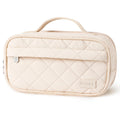 Sooez Large Pencil Case, Pencil Pouch with Handle, Pen Bag Marker Organizer | Soft Quilted, 7 Compartments, Wide Opening, Smooth Sturdy Zippers, Aesthetic Design, School Supplies for Teen Girls & Women