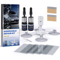 Windshield Chip Repair Kit,2 Bottles Car Glasses Repair kit | Quick and Efficiency Windshield Repair Kit with Suction Cup for All Cracks, Bulls-Eye and Star-Shape Cack