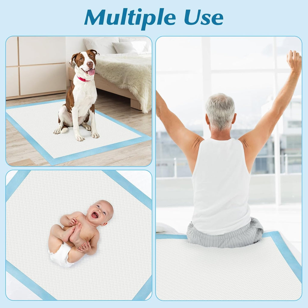 Wowflash Super Absorbency Disposable Leakproof Underpads with Quick Drying for Baby, Adults, Puppy, Dog Bed Pee Pads, Extra Large, XXL Incontinence Pads, 30‰۝ x 36‰۝, 50 Count