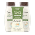 Aveeno Daily Moisturizing Body Wash Cleanser & Shaving Gel for Men & Women, Clean-Rinsing for Softer & Smoother Skin, Gentle & Lightly Scented, 18 fl.‰ÛøOz, Pack of 2