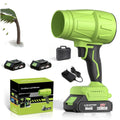 Leaf Blower 2x6.0Ah Battery & Charger,Electric Cordless Leaf Blower(Green) | 990000 RPM High-Speed hand held blower for Lawn Care, Garden,Blowing Snow,Patio, Leaves, Dust