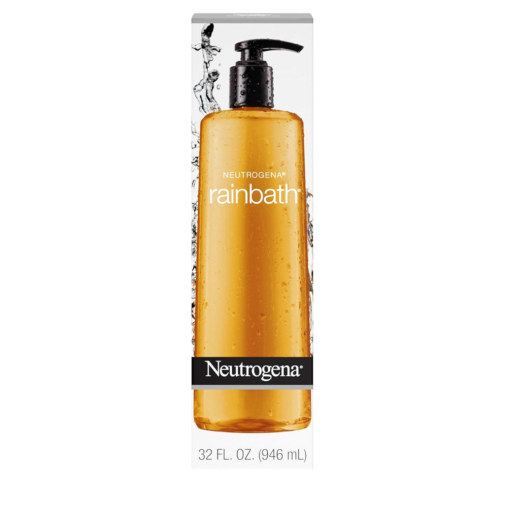 Neutrogena Rainbath Cleansing Shower & Bath Gel, Daily Moisturizing Body Wash Cleanser & Shaving Gel for Men & Women, Clean-Rinsing Creamy Lather for Softer & Smoother Skin, Original Scent, 32 fl.‰ÛøOz