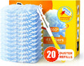 Heavy Duty Duster Refills for Swiffer Duster, 20 Count Duster Refills with 1 Handle, Multisurface 360å¡ Dusters with 4X Microfibers, Unscented Disposable Dusters for Cleaning