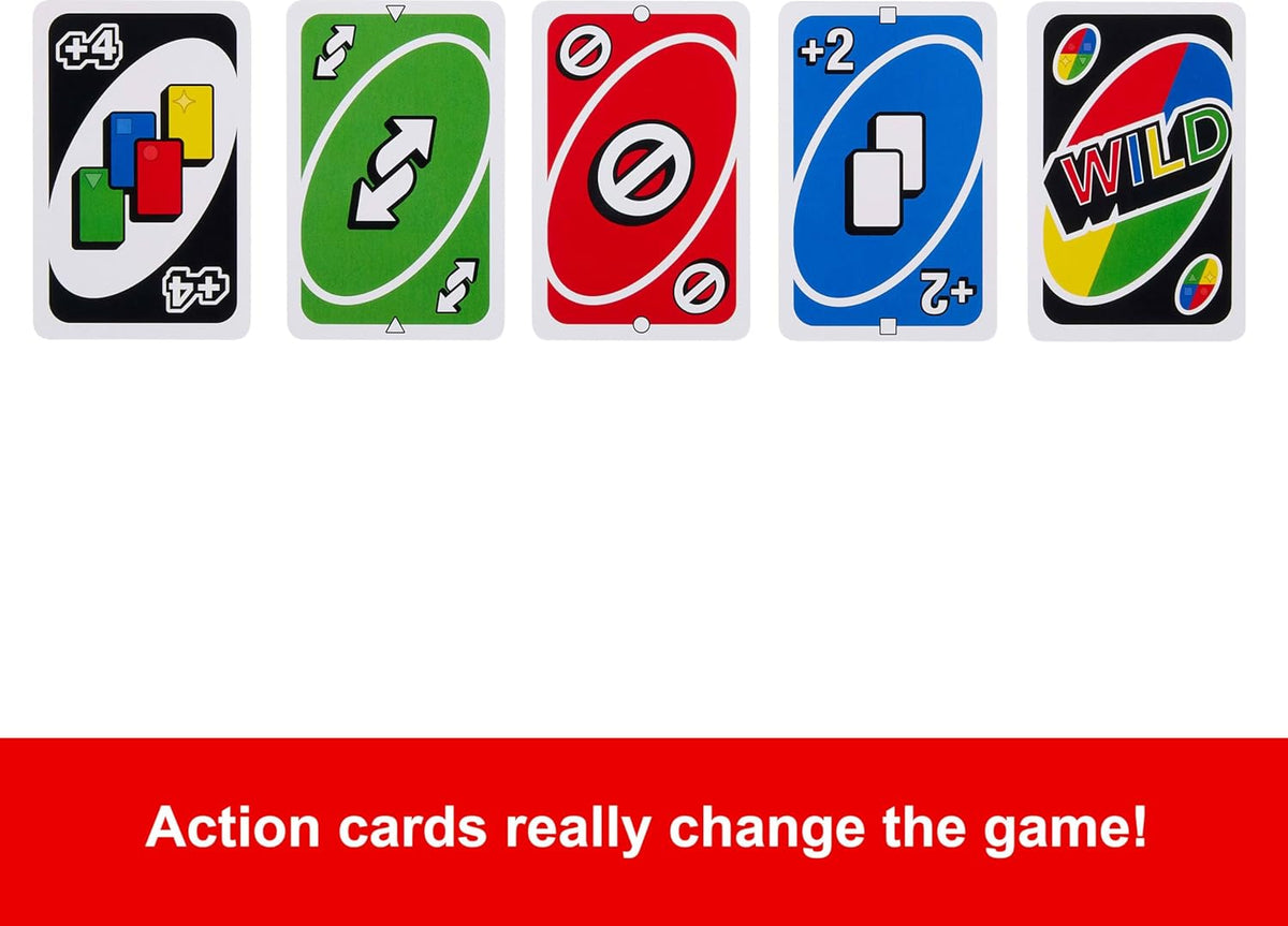Mattel Games UNO Card Game in Travel & Storage Tin for Kid, Adult & Family Nights & Parties, Color Blind Accessible & Customizable Deck