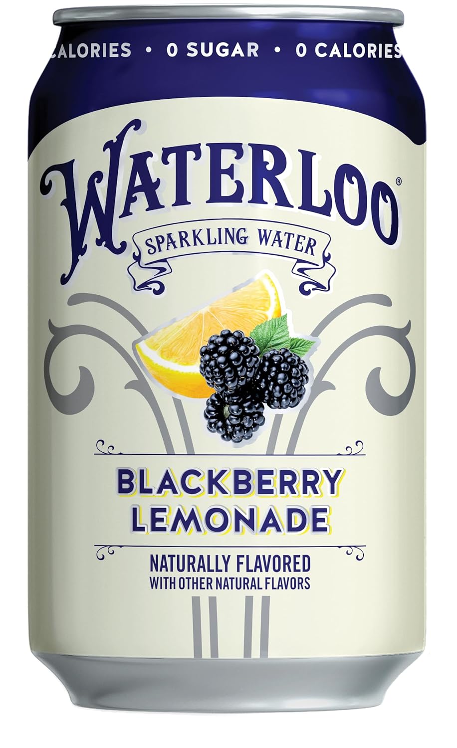 Waterloo Sparkling Water, Blackberry Lemonade Naturally Flavored, 12 Fl Oz Cans (Pack of 12) ‰ÛÒ Zero Calories and Zero Sugar or Sweeteners