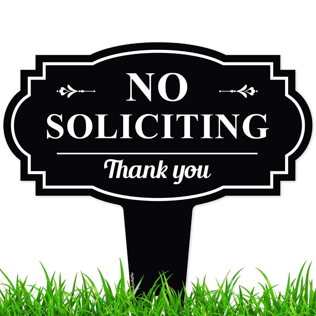 No Soliciting Sign For House, No Soliciting Yard Sign, 11x11 Inches, Rust Free ACM, Fade Resistant, Made in USA by My Sign Center